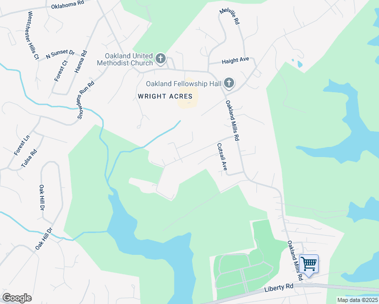map of restaurants, bars, coffee shops, grocery stores, and more near 2536 Arthur Avenue in Sykesville