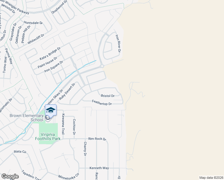 map of restaurants, bars, coffee shops, grocery stores, and more near 3034 Copper Stone Drive in Reno