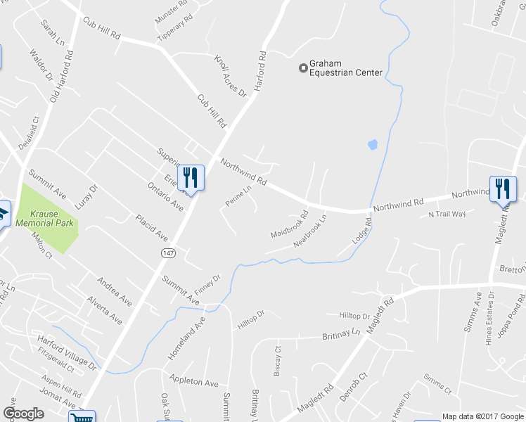 map of restaurants, bars, coffee shops, grocery stores, and more near 12 Perine Court in Baltimore