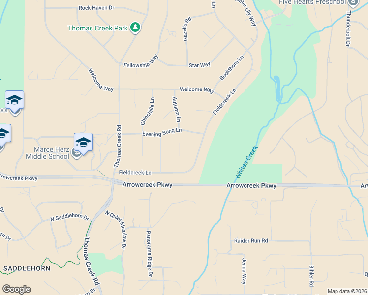 map of restaurants, bars, coffee shops, grocery stores, and more near 13365 Fieldcreek Lane in Reno