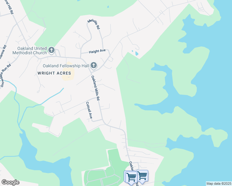 map of restaurants, bars, coffee shops, grocery stores, and more near 2727 Friday Harbor Drive in Sykesville