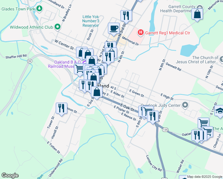 map of restaurants, bars, coffee shops, grocery stores, and more near 109 South 4th Street in Oakland