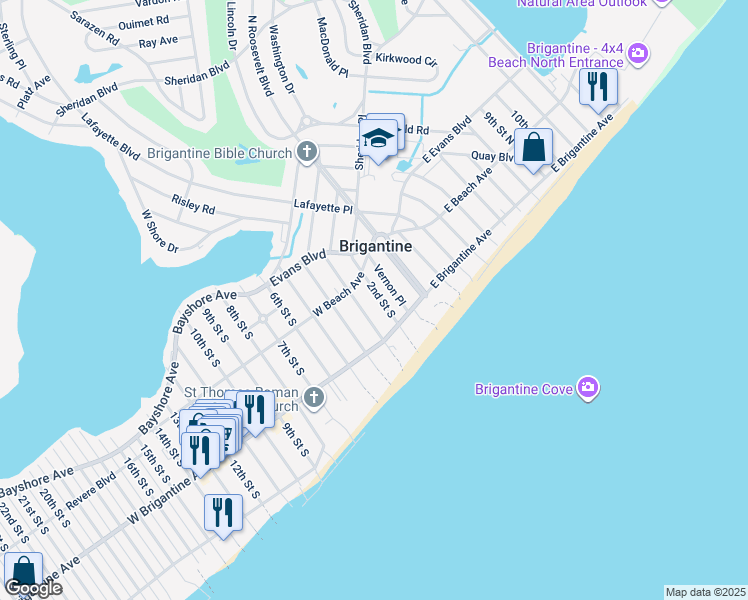 208 2nd Street South, Brigantine NJ Walk Score