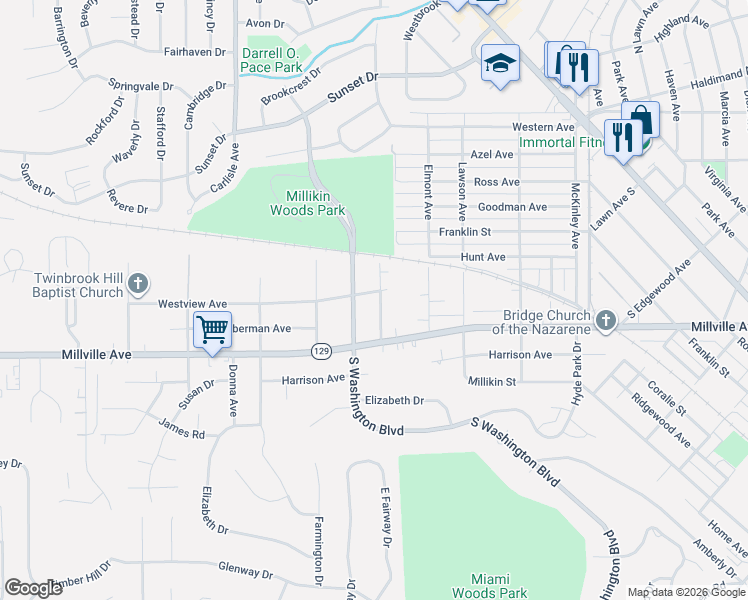map of restaurants, bars, coffee shops, grocery stores, and more near 31 Verlyn Avenue in Hamilton