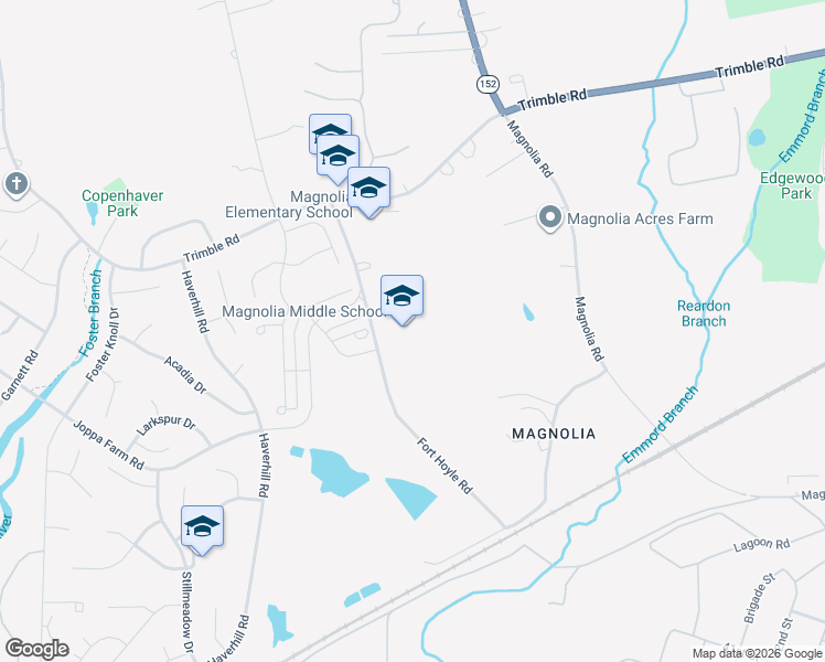 map of restaurants, bars, coffee shops, grocery stores, and more near 299 Fort Hoyle Road in Harford County