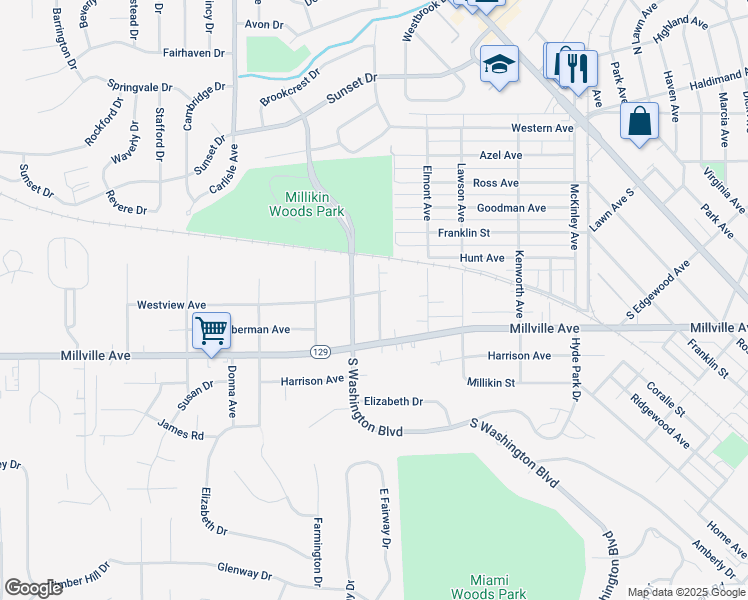 map of restaurants, bars, coffee shops, grocery stores, and more near 31 Verlyn Avenue in Hamilton