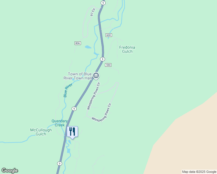 map of restaurants, bars, coffee shops, grocery stores, and more near 910 Whispering Pines Circle in Breckenridge