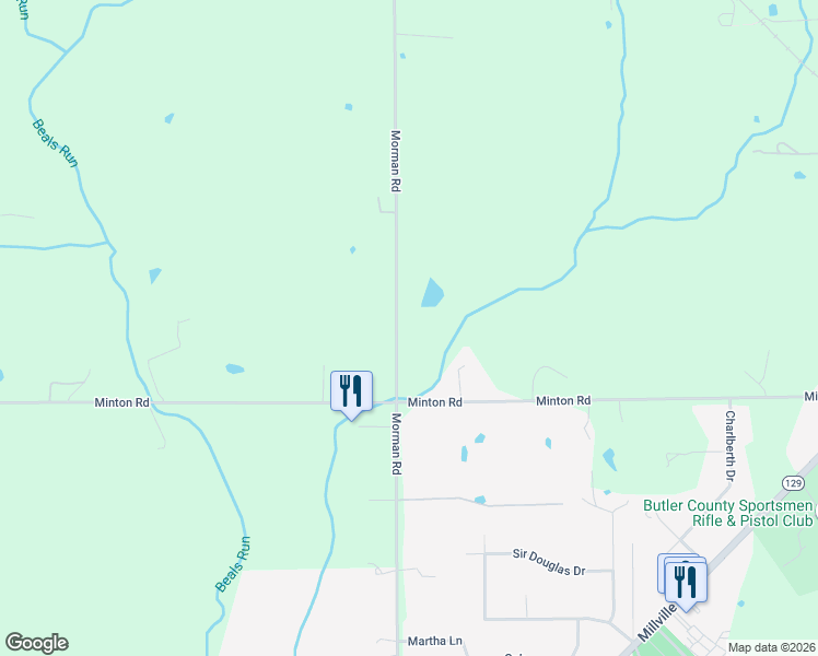 map of restaurants, bars, coffee shops, grocery stores, and more near 670 Morman Road in Hamilton