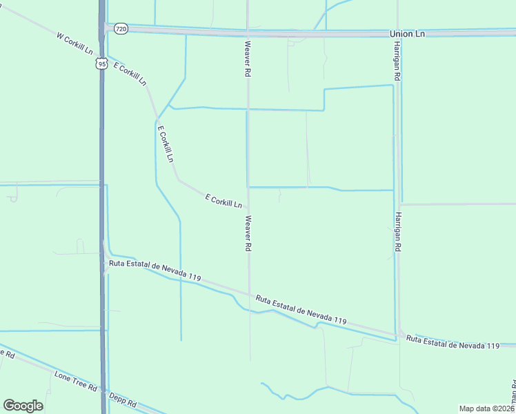 map of restaurants, bars, coffee shops, grocery stores, and more near 5495 Weaver Road in Fallon
