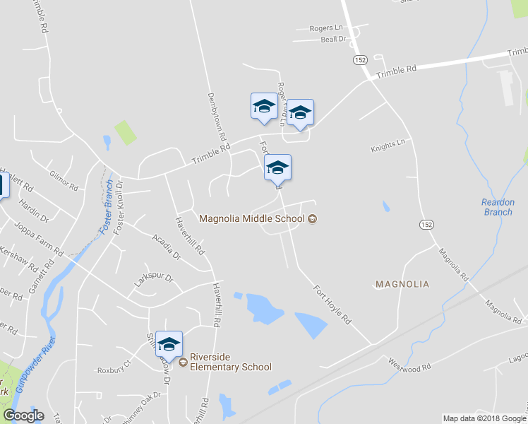 map of restaurants, bars, coffee shops, grocery stores, and more near 184 Joppa Farm Road in Harford County