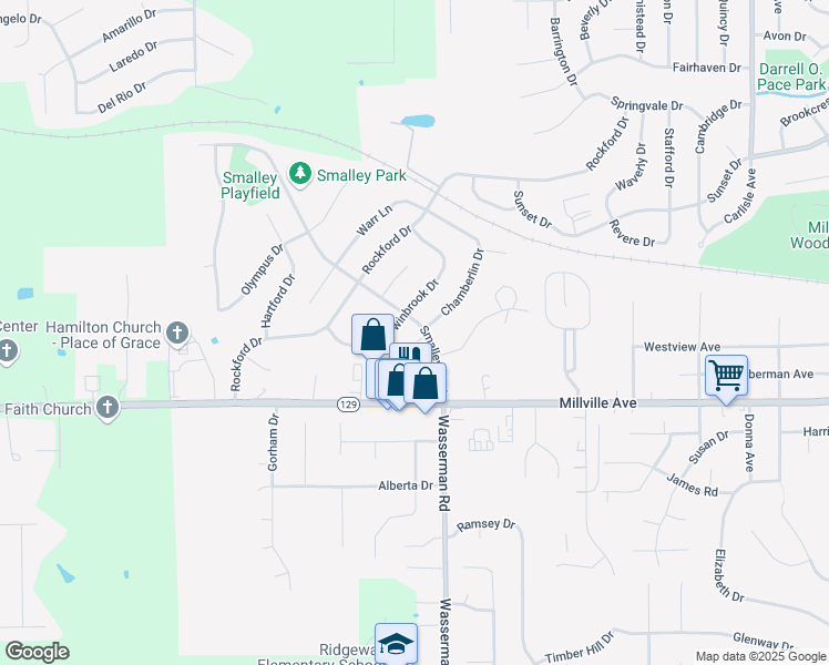 map of restaurants, bars, coffee shops, grocery stores, and more near 82 Twinbrook Drive in Hamilton