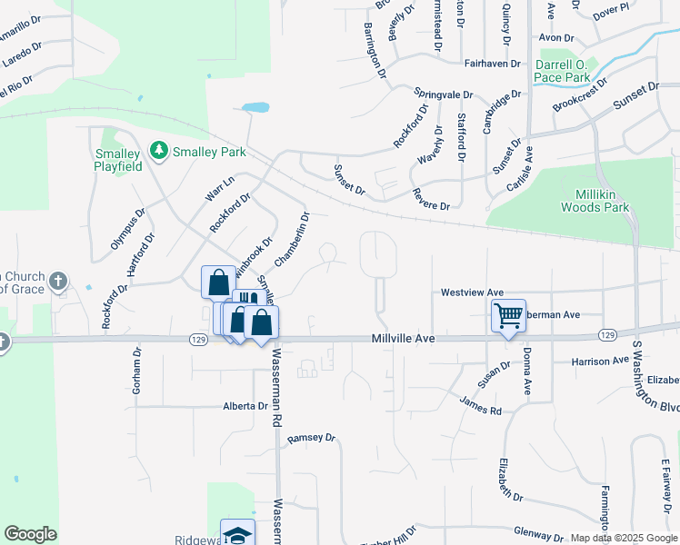 map of restaurants, bars, coffee shops, grocery stores, and more near 416 Curtis Drive in Hamilton