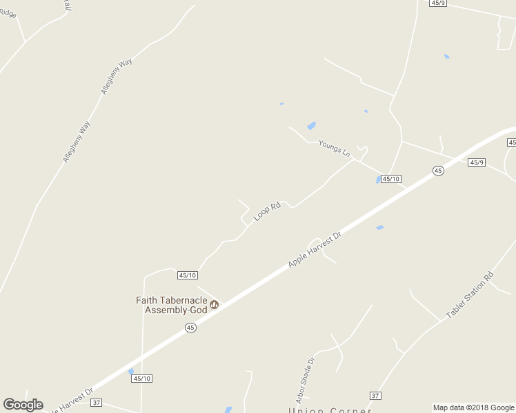 map of restaurants, bars, coffee shops, grocery stores, and more near 939 Loop Road in Gerrardstown