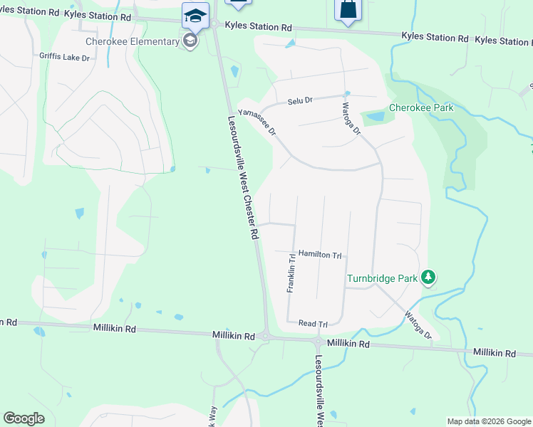 map of restaurants, bars, coffee shops, grocery stores, and more near 5527 Hancock Trail in Butler County