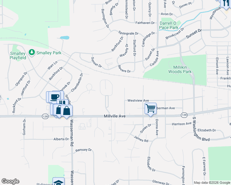 map of restaurants, bars, coffee shops, grocery stores, and more near 138 Sweet Gum Drive in Hamilton