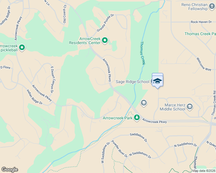 map of restaurants, bars, coffee shops, grocery stores, and more near 2738 Sky Horse Trail in Reno