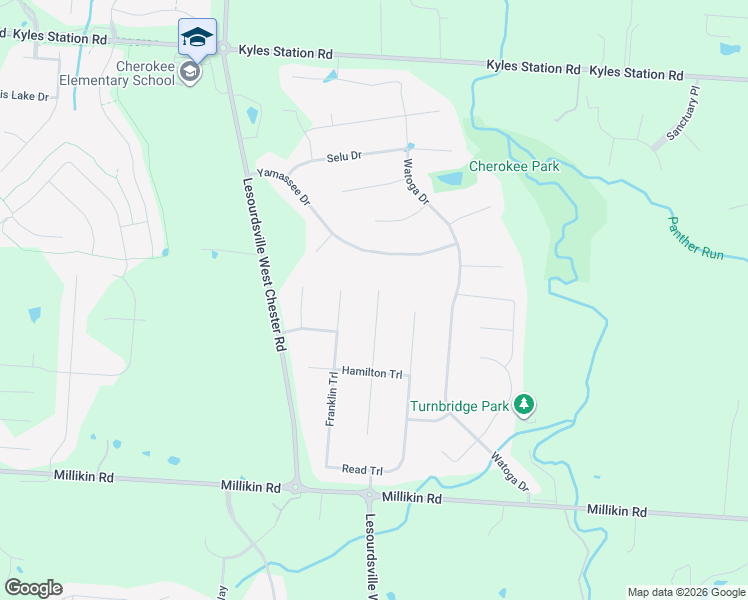 map of restaurants, bars, coffee shops, grocery stores, and more near 5703 Rutledge Trail in Butler County