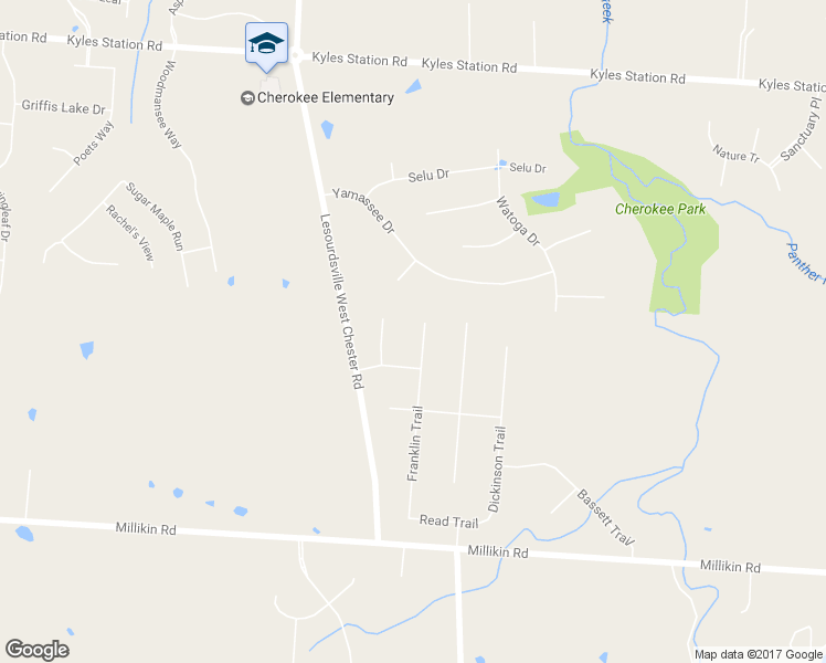 map of restaurants, bars, coffee shops, grocery stores, and more near 5763 Franklin Trail in Hamilton