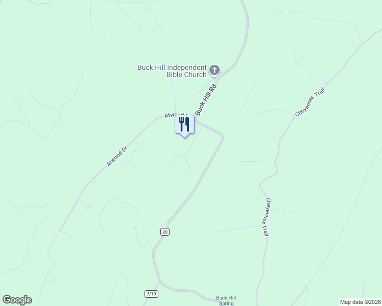 map of restaurants, bars, coffee shops, grocery stores, and more near 135 Basil Lane in Gerrardstown