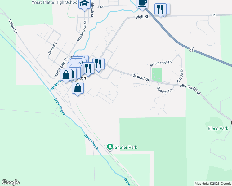 map of restaurants, bars, coffee shops, grocery stores, and more near 509 High Street in Weston
