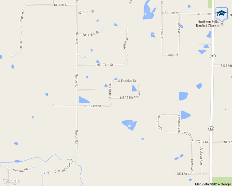 map of restaurants, bars, coffee shops, grocery stores, and more near 16008 Northeast 174th Terrace in Holt