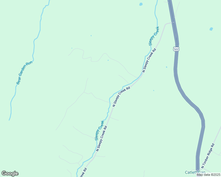 map of restaurants, bars, coffee shops, grocery stores, and more near 2355 North Sleepy Creek Road in Cross Junction