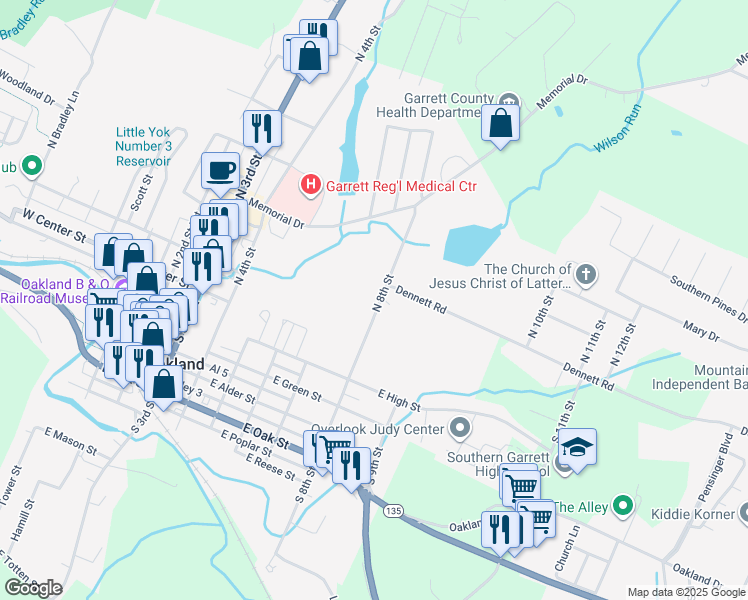 map of restaurants, bars, coffee shops, grocery stores, and more near 113 North 8th Street in Oakland
