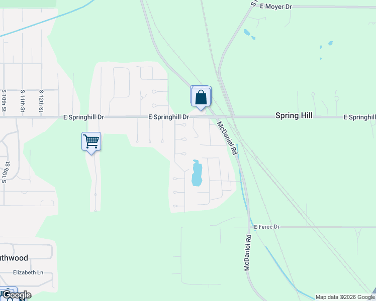 map of restaurants, bars, coffee shops, grocery stores, and more near 4752 South 19th 1/2 Street in Terre Haute