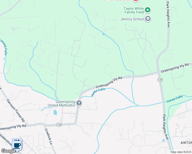 map of restaurants, bars, coffee shops, grocery stores, and more near 2628 Greenspring Valley Road in Owings Mills
