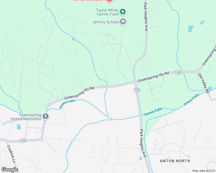 map of restaurants, bars, coffee shops, grocery stores, and more near 2500 Greenspring Valley Road in Owings Mills