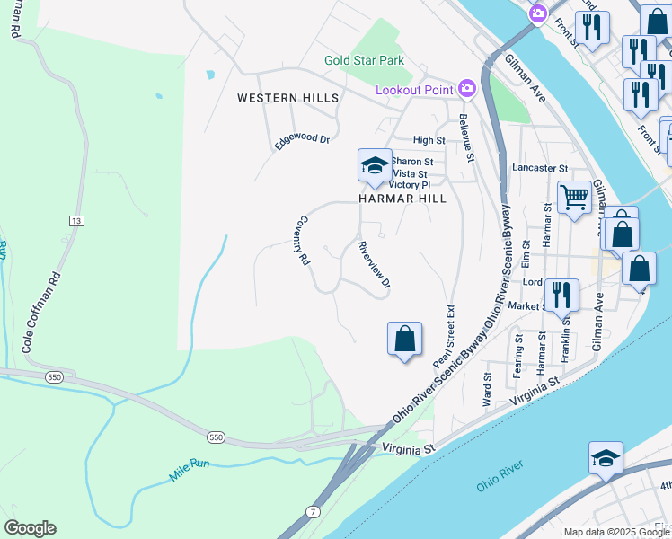 map of restaurants, bars, coffee shops, grocery stores, and more near 226 Alta Street in Marietta