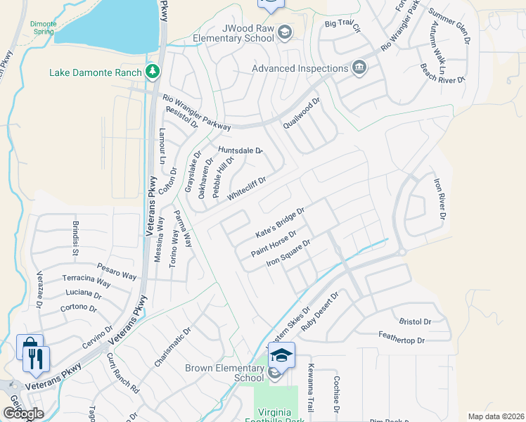 map of restaurants, bars, coffee shops, grocery stores, and more near 2064 Whitecliff Drive in Reno