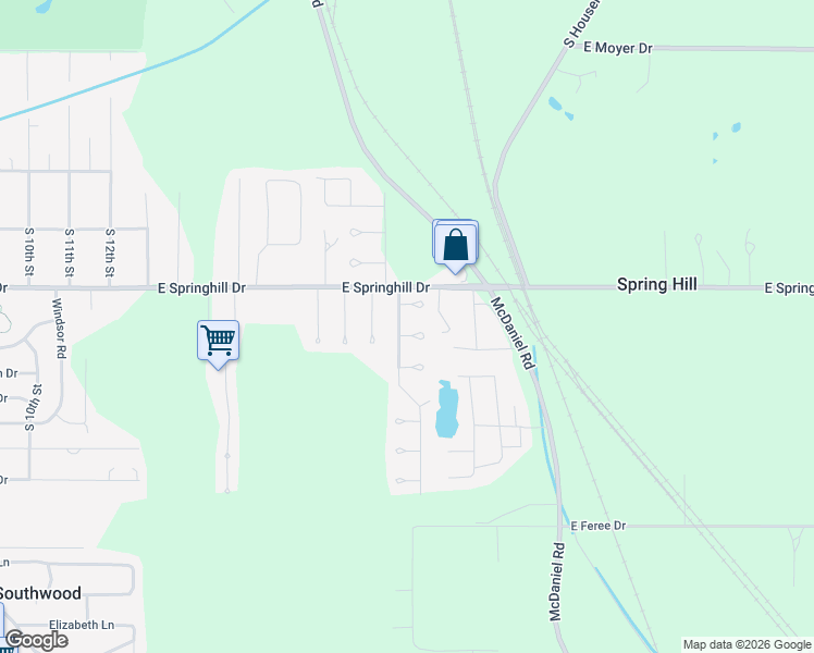 map of restaurants, bars, coffee shops, grocery stores, and more near 1960 46 1/2 Court in Terre Haute