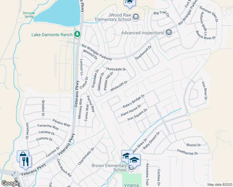 map of restaurants, bars, coffee shops, grocery stores, and more near 2032 Whitecliff Drive in Reno
