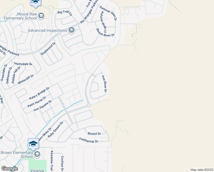 map of restaurants, bars, coffee shops, grocery stores, and more near 15050 Iron River Drive in Reno