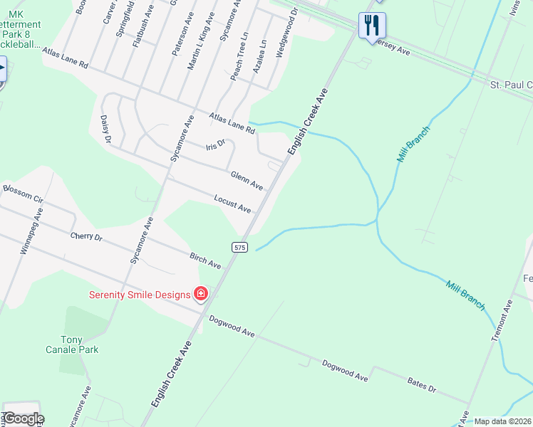 map of restaurants, bars, coffee shops, grocery stores, and more near 4064 English Creek Avenue in Egg Harbor Township