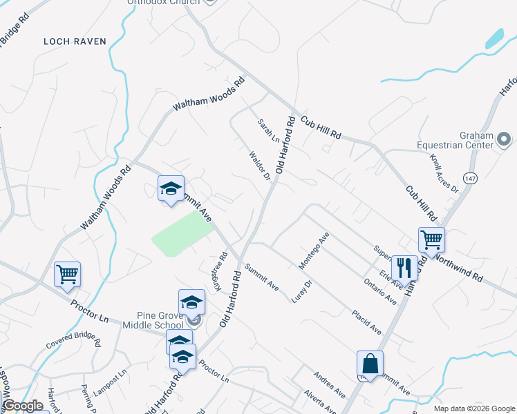 map of restaurants, bars, coffee shops, grocery stores, and more near 9310 Old Harford Road in Baltimore