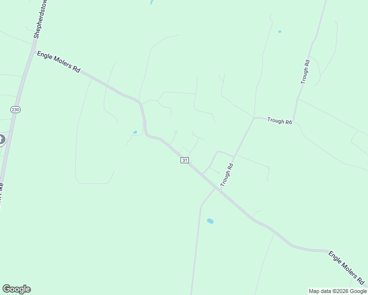 map of restaurants, bars, coffee shops, grocery stores, and more near 23 Angora Court in Shepherdstown