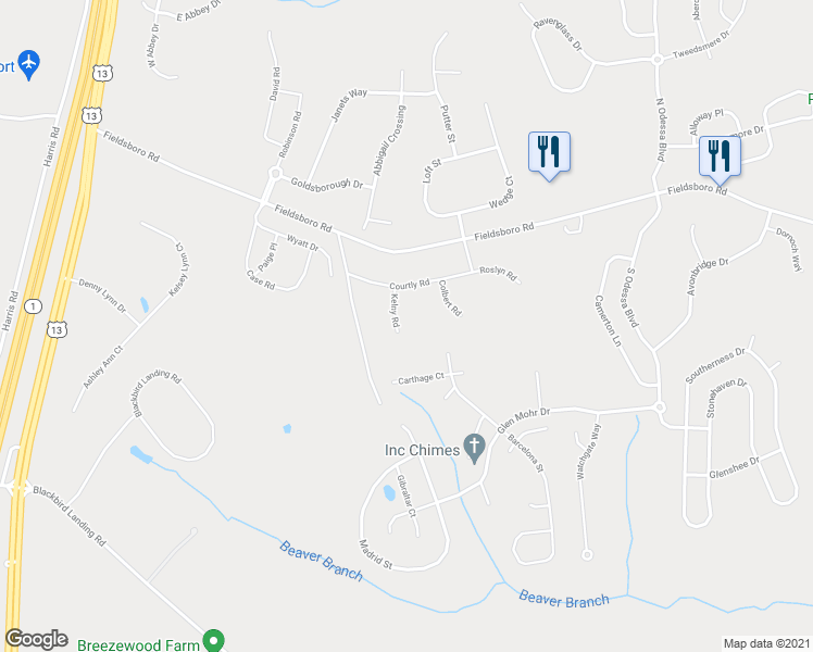 map of restaurants, bars, coffee shops, grocery stores, and more near 410 Kelny Road in Townsend