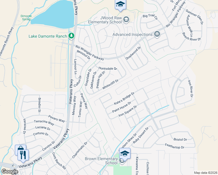 map of restaurants, bars, coffee shops, grocery stores, and more near 2064 Whitecliff Drive in Reno