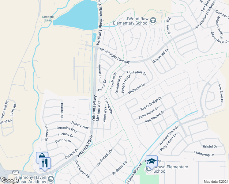 map of restaurants, bars, coffee shops, grocery stores, and more near 2008 Whitecliff Drive in Reno