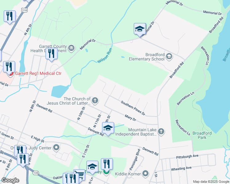 map of restaurants, bars, coffee shops, grocery stores, and more near 705 Red Oak Circle in Oakland