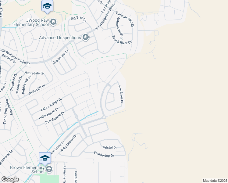 map of restaurants, bars, coffee shops, grocery stores, and more near 15005 Iron River Drive in Reno