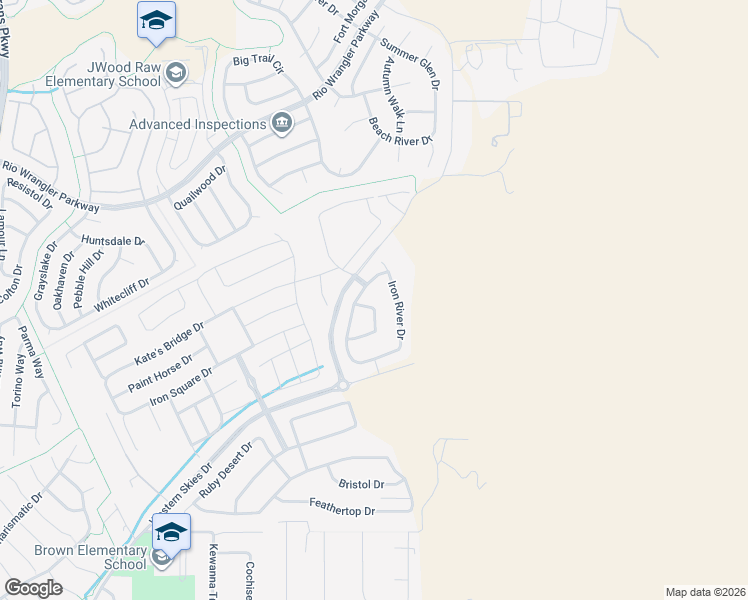 map of restaurants, bars, coffee shops, grocery stores, and more near 15005 Iron River Drive in Reno