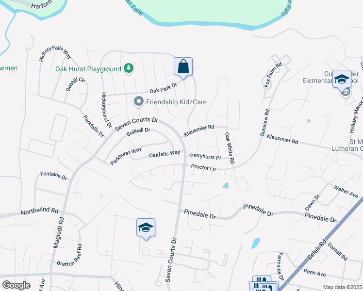 map of restaurants, bars, coffee shops, grocery stores, and more near 9408 Seven Courts Drive in Nottingham