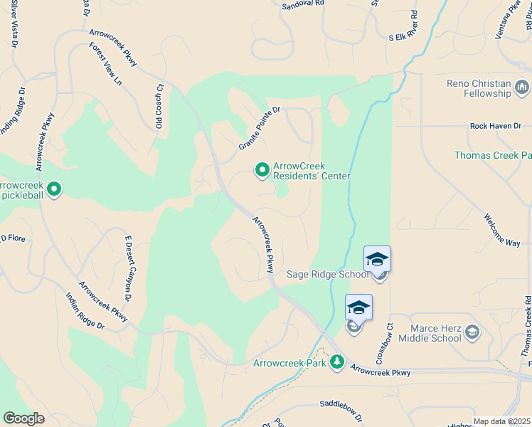 map of restaurants, bars, coffee shops, grocery stores, and more near 2786 Shadow Dancer Trail in Reno