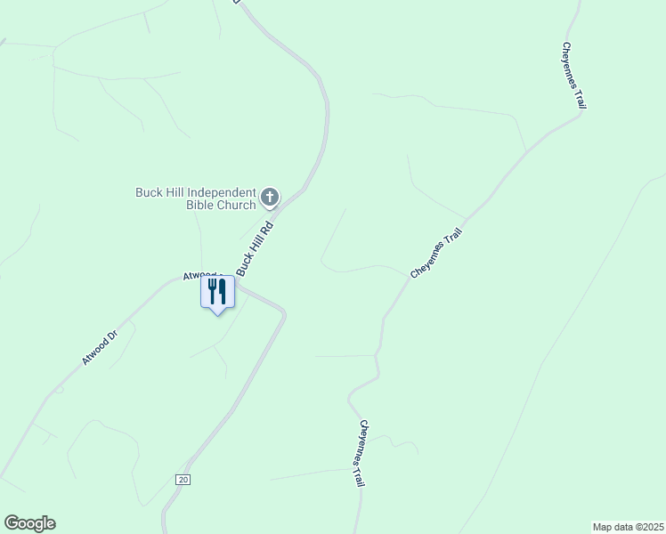 map of restaurants, bars, coffee shops, grocery stores, and more near 52 Teardrop Trail in Gerrardstown