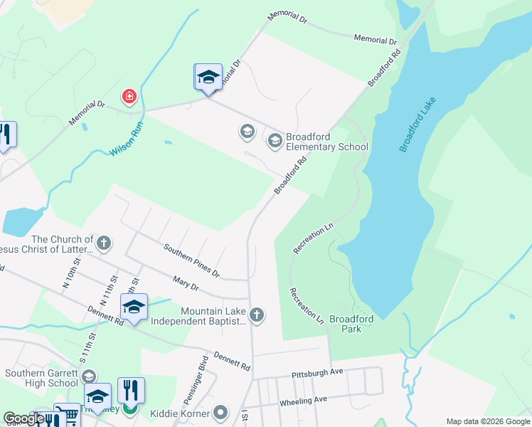 map of restaurants, bars, coffee shops, grocery stores, and more near 1307 Broadford Road in Oakland