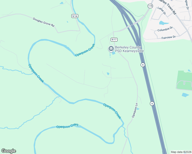 map of restaurants, bars, coffee shops, grocery stores, and more near 408 Abbie Lane in Kearneysville