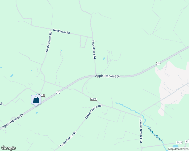map of restaurants, bars, coffee shops, grocery stores, and more near Apple Harvest Drive in Martinsburg